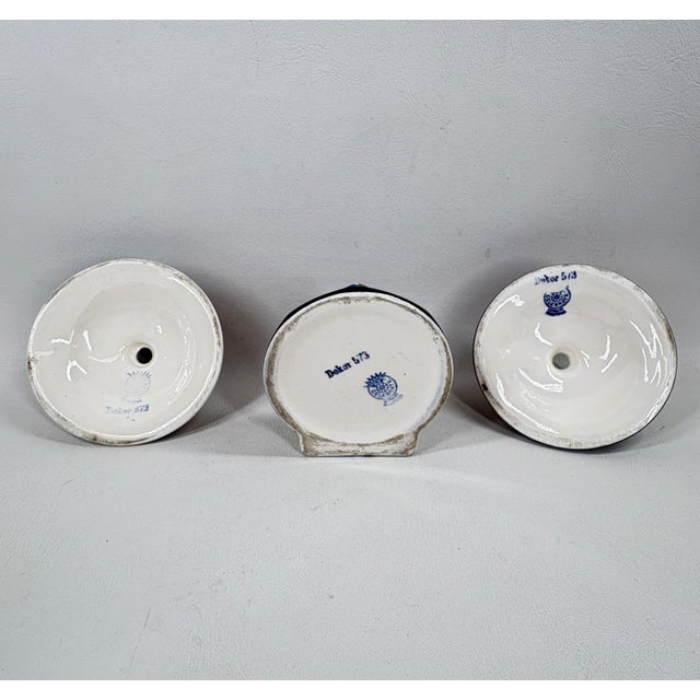 1900 - 1909 Antique "Celebrate" Semi-Porcelain 3-Piece Desk Set | Staffordshire, England (C. 1900) For Sale - Image 5 of 6