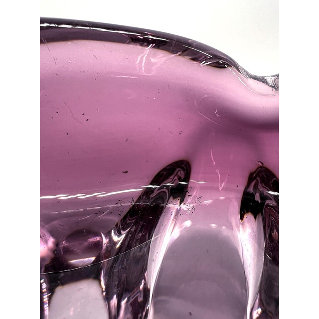 Mid-Century Signed Åfors Bosse ‘Lila’ Amethyst Purple Sommerso Scandinavian Art Glass Bowl – Scandinavian Modern, Contemporary For Sale - Image 10 of 13