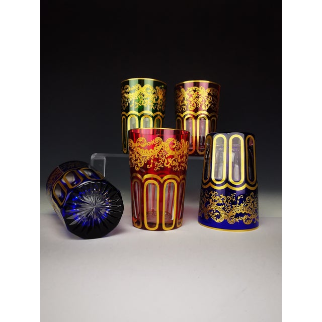 Rabat 5 Tea Cups by Saint Louis for Befos, Set of 5 For Sale - Image 4 of 7
