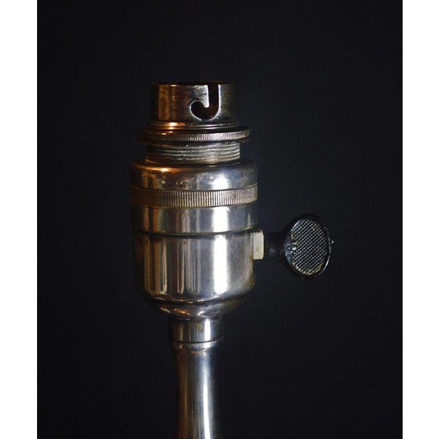 Silver-Plated Newel Post Lamp from Hawksworth Eyre & Co., England, 1920 For Sale - Image 4 of 13
