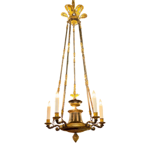 19th Century French Empire Bronze Chandelier
