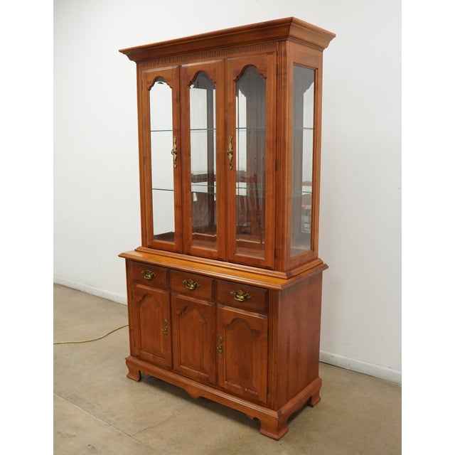 1970s Vintage Tell City Chair Company Colonial Revival China Cabinet For Sale - Image 5 of 17