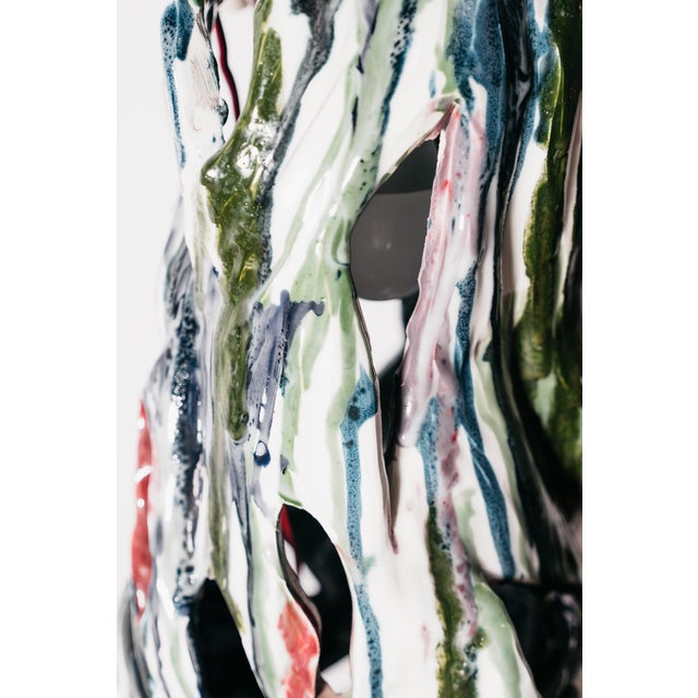 Ceramic Vintage Table Lamp in Ceramic by Ernesto Treccani, 1970 For Sale - Image 7 of 18