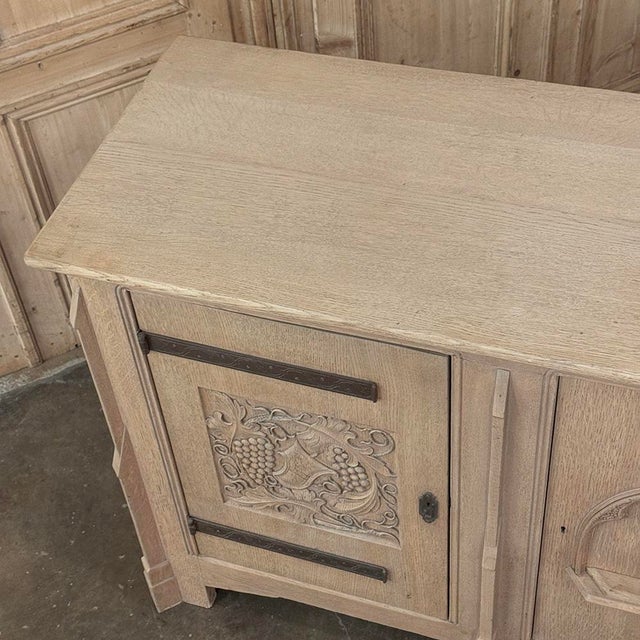 Antique Gothic Revival Stripped Oak Buffet For Sale - Image 15 of 18