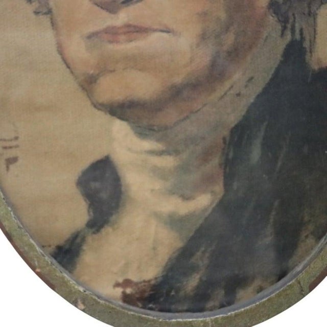 Vintage Americana Wooden Shield Frame & 1904 Philadelphia Press Geo Washington For Sale - Image 6 of 12