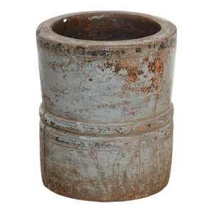 Antique Lavender-Gray Goa Measuring Pot