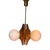 Space Age Model Sputnik Hanging Pendant with Wooden Base, Brass Details and Glass Domes, 1960s For Sale - Image 6 of 9