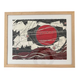 Signed Mixed Media Drawing by Ruth Esserman (1936–2022) “Above” For Sale