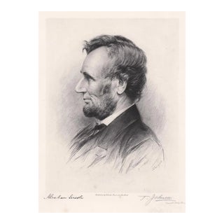 Antique Abraham Lincoln Etching by Thomas Johnson For Sale