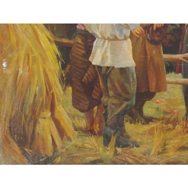 1970s 1970s Vladimir Lenin Painting, Soviet Socialist Realism Oil Art 105-140 For Sale - Image 5 of 6