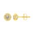 Elegant and timeless, these gorgeous tarnish resistant 14 Karat yellow gold plated 92.5% sterling silver stud earrings...