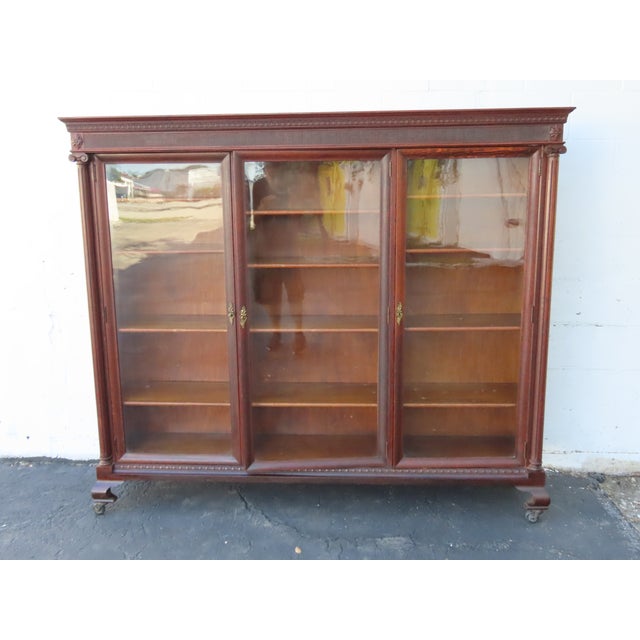 This Bookcase Display Cabinet is made of wood, solid wood, solid oak, solid tiger oak, and glass. The Bookcase has a great...