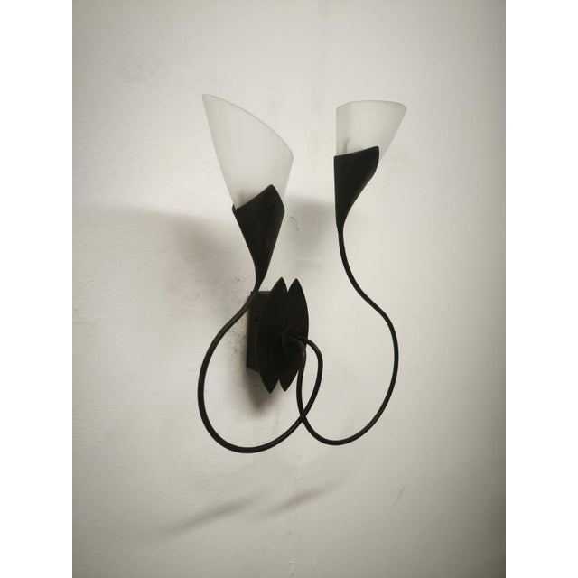 Metal 2-Light Wall Lamp by Lamp International, 1990s For Sale - Image 7 of 11