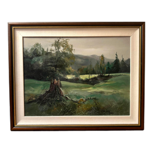 1974 Hulan Fleming Original Oil Landscape on Board