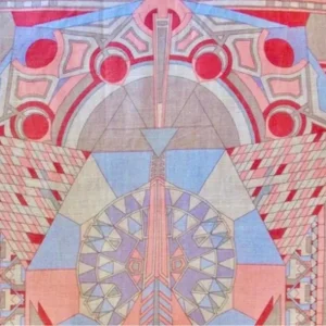 1950s Frank Lloyd Wright for Schumacher Imperial Tokyo Textile- 3 Yards