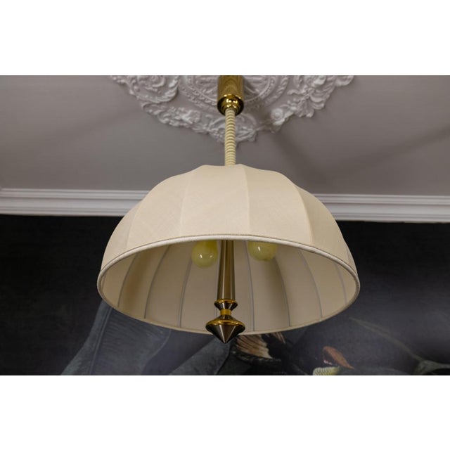 Three-Light Adjustable Height Pendant Light, 1980s For Sale - Image 10 of 18