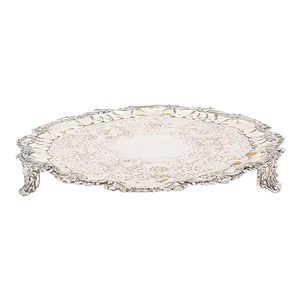 Late Georgian Sheffield Plate Footed Salver, England Circa 1830