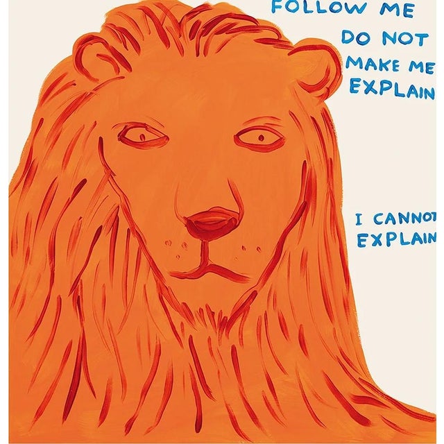 David Shrigley Signs of the Zodiac Poster (Individual), Leo (The Lion) Accompanied by a Certificate of Authenticity...