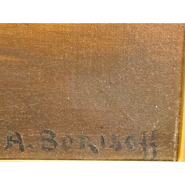 Late 20th Century Alexander Borisoff “Sascha” Framed Clown Oil on Canvas Playing Tuba Painting For Sale - Image 10 of 12