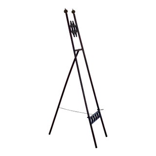 Exquisite Antique Eastlake Stick & Ball Easel, Sculptural Folding Artist Display Stand, Late Victorian Era For Sale