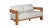 Paradiso Outdoor Solid Teak Wood Love Seat - Gray Fabric For Sale - Image 4 of 11