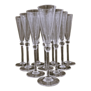 Simon Pearce Heartland Champagne Flutes Set of 10