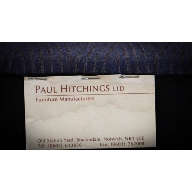 Blue Chippendale Wingback Armchair by Paul Hitchings for Liberty of London, 2010s For Sale - Image 8 of 18