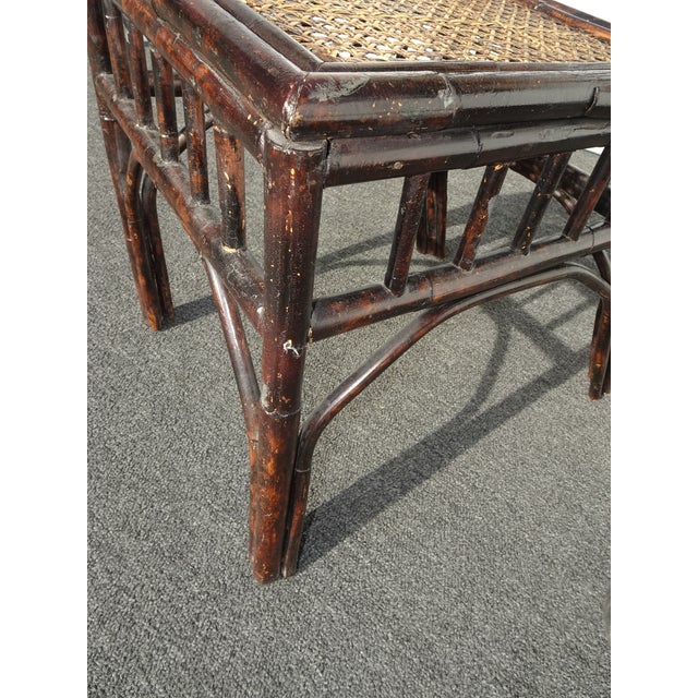 Vintage Chinoiserie Style Bamboo Cane Side Chair For Sale - Image 11 of 18