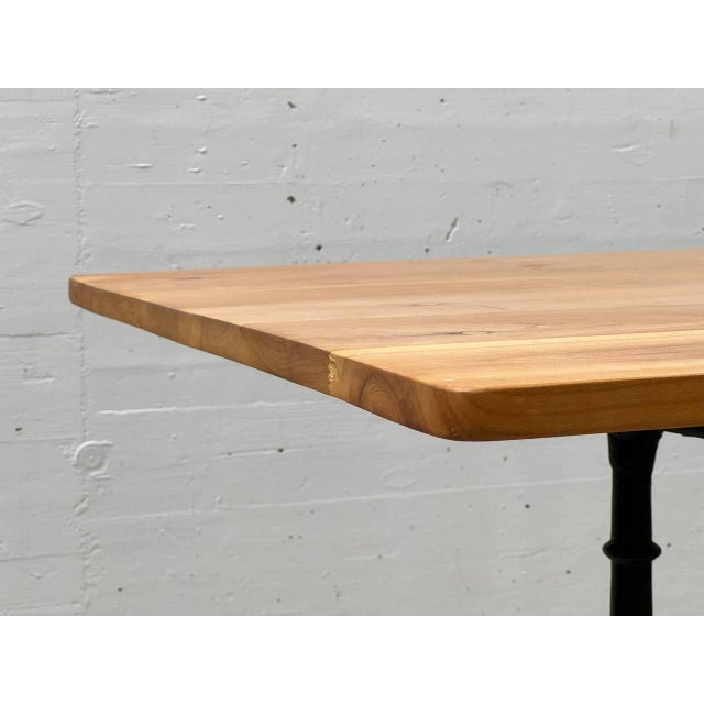 Classic Cherrywood Coffee Table with Cast Iron Legs from Horgenglarus For Sale - Image 9 of 17