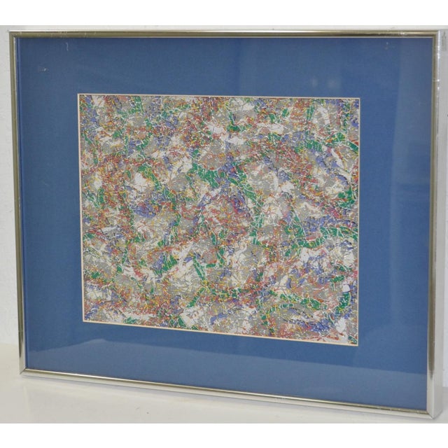 1980s Paul Slapion "In Each of Us...All of Us #2" Mixed Media Layered Abstract C.1985 For Sale - Image 5 of 5
