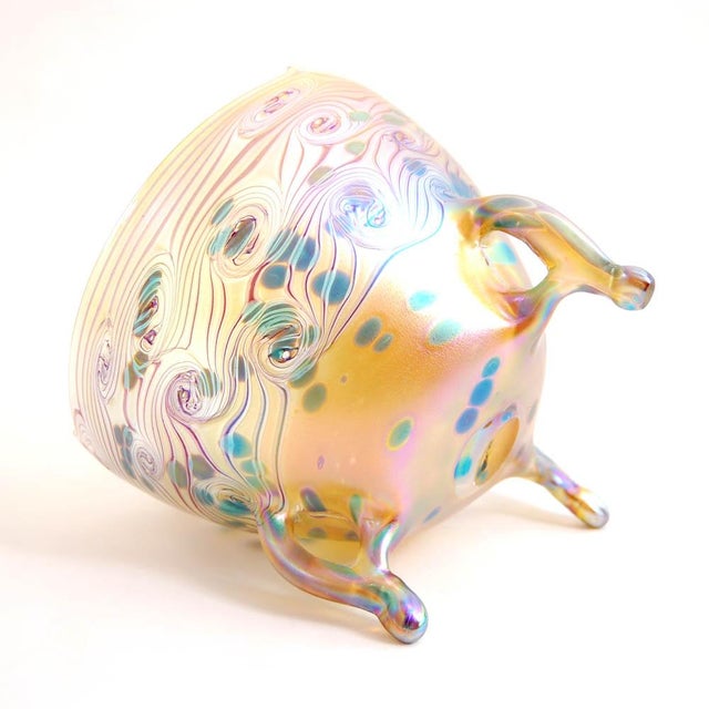 Art Nouveau Bowl on Three Delicate Feet by Johann Loetz Witwe For Sale - Image 4 of 5