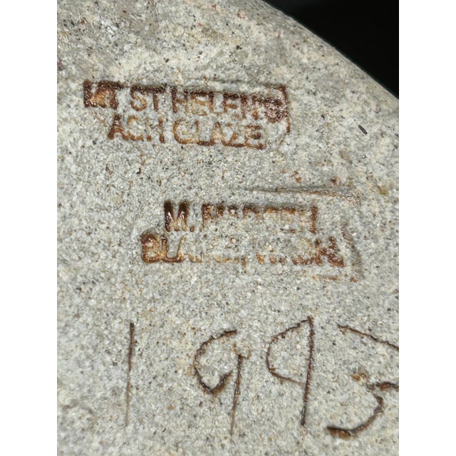 15" Monumental Michael Madsen Mt. St. Helen's Ash Heavy Slab Vase For Sale - Image 4 of 4