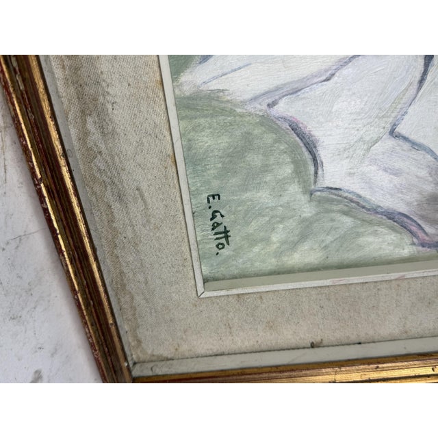 E. Gatto, Clown, 1960s, Oil on Canvas, Framed For Sale - Image 4 of 6