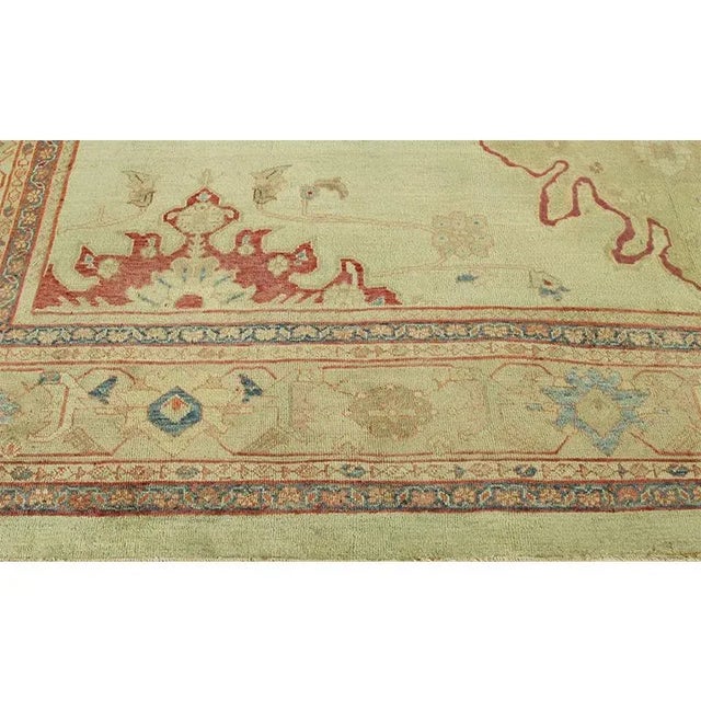 1910s 1910s Antique Persian Sultanabad Area Rug 13’0″ X 14’10” For Sale - Image 5 of 12