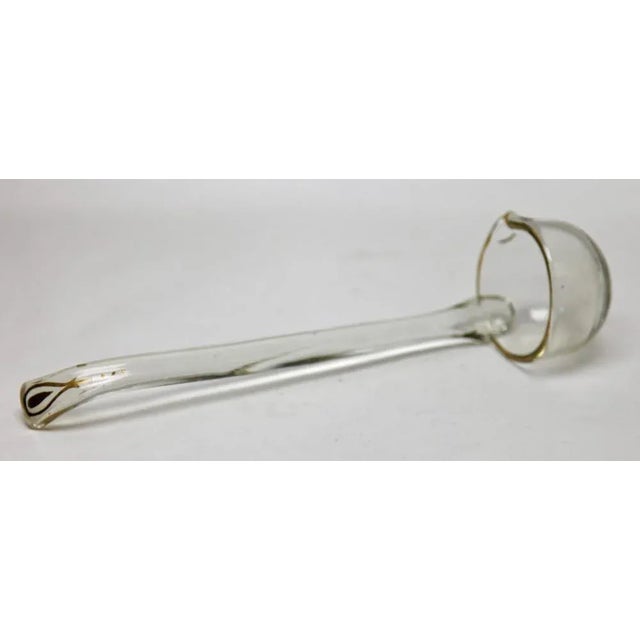 Bohemian Enameled Gilt Edge Satin Glass Punch Bowl with Lid and Spoon, 1900s, Set of 3 For Sale - Image 12 of 13