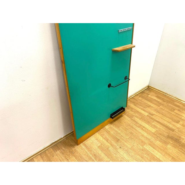 Mid-Century Modern Wall Hanger with Mirror, Czechoslovakia, 1960s For Sale - Image 3 of 11