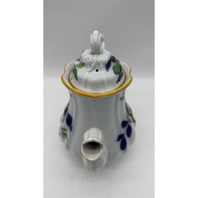 Ceramic A Fine Antique Staffordshire Gaudy Decorated Ironstone Coffee Pot, Circa 1840's For Sale - Image 7 of 16
