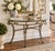Vintage Hollywood Regency Italianate Glass Console Table With Ornate Gilt Iron Base For Sale - Image 10 of 10