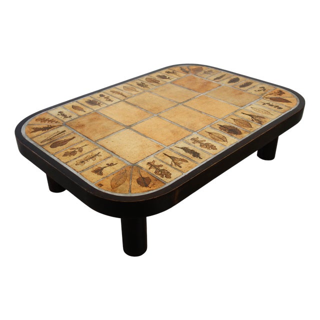 Herbier Coffee Table by Roger Capron for Vallauris, 1970s For Sale