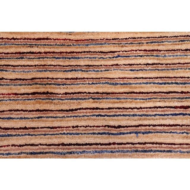 1990s Boho Chic Gabbeh Red/Brown Wool Rug - 4'11'' X 7'1'' For Sale - Image 5 of 10