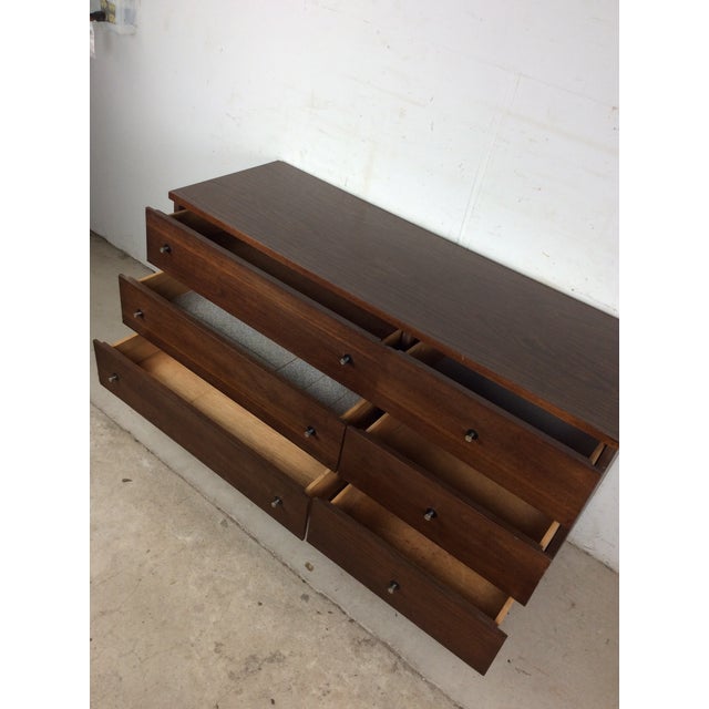 Mid Century Modern Six Drawer Dresser With Chrome Hardware by Stanley For Sale - Image 14 of 16