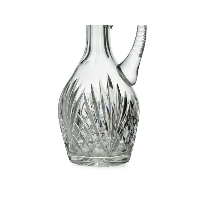 Mid 20th Century Diamond and Pineapple Pattern Cut Decanter With Handle For Sale - Image 6 of 7