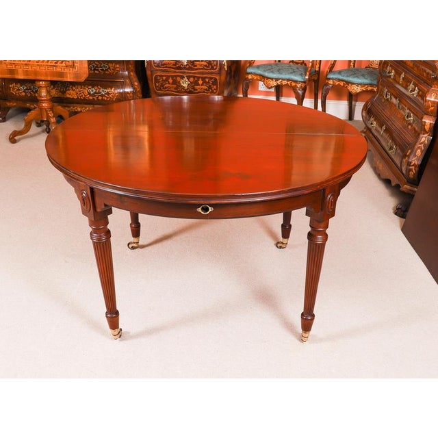 Antique Victorian Extending Dining Table and Swagback Chairs, 1880s, Set of 9 For Sale - Image 12 of 15