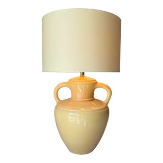 1980s Vanguard Pottery Double Handle Jug Table Lamp For Sale