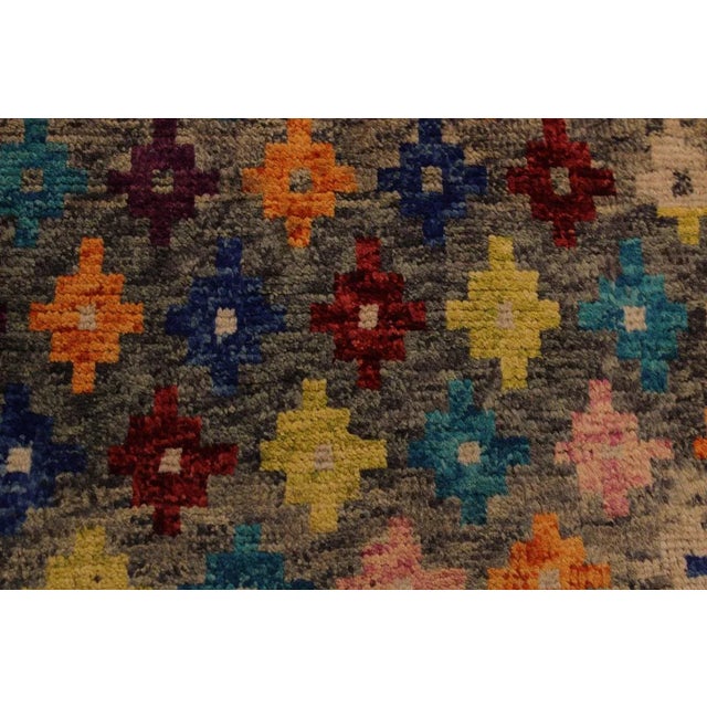 Textile 1990s 1990s Southwestern Balouchi Gray/Blue Wool Rug - 4'10 X 6'6 For Sale - Image 7 of 8