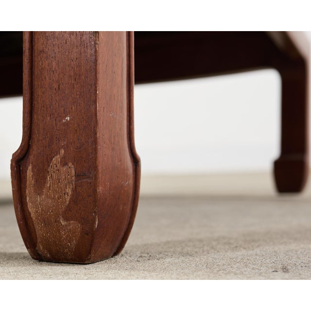 Pair of Michael Taylor Style Ming Inspired Hardwood Sofas For Sale - Image 11 of 18