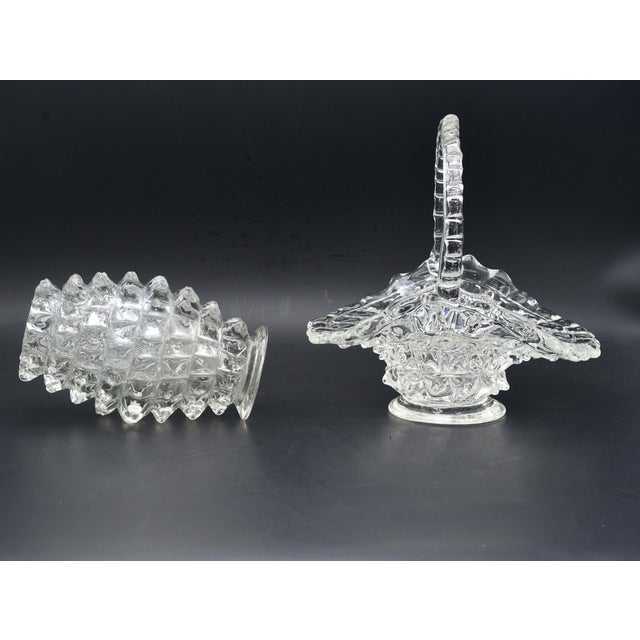 Transparent Set of 2 Ercole Barovier Rostrato Murano Italian Glass Vase for Barovier & Toso For Sale - Image 8 of 13
