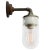 Mid-Century Modern Vintage Clear Glass and Cast Iron Sconce For Sale - Image 3 of 6