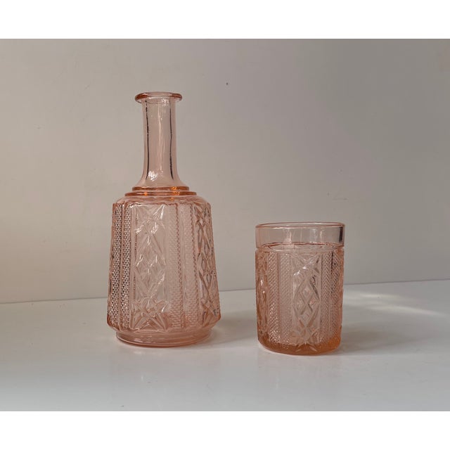 1920s Art Deco Pink Decanter by Brockwitz, 1920s For Sale - Image 5 of 8