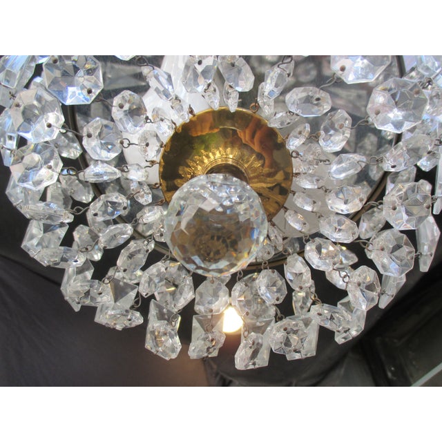 Louis XVI Crystal Basket Flush Mount For Sale - Image 14 of 15